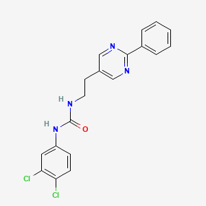 molecular formula C19H16Cl2N4O B2693465 1-(3,4-二氯苯基)-3-(2-(2-苯基嘧啶-5-基)乙基)脲 CAS No. 2034397-92-5