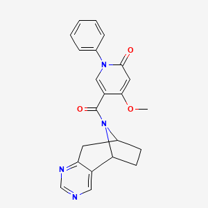 4-methoxy-1-phenyl-5-((5R,8S)-6,7,8,9-tetrahydro-5H-5,8-epiminocyclohepta[d]pyrimidine-10-carbonyl)pyridin-2(1H)-one