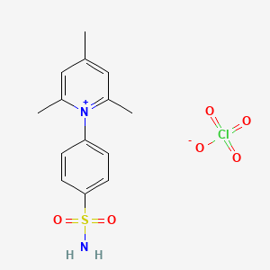 2,4,6-Trimethyl-1-(4-sulfamoylphenyl)-15-pyridin-1-ylium perchlorate