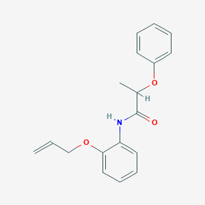 molecular formula C18H19NO3 B269348 N-[2-(allyloxy)phenyl]-2-phenoxypropanamide 