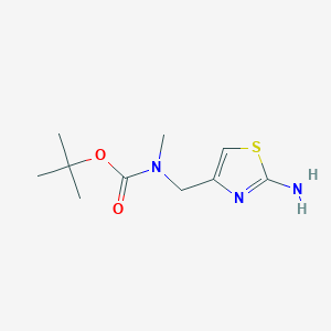 molecular formula C10H17N3O2S B2693485 叔丁基-N-[(2-氨基-1,3-噻唑-4-基)甲基]-N-甲基甲酸酯 CAS No. 2460757-15-5