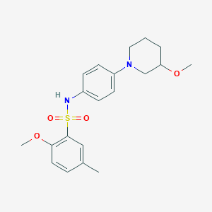 2-methoxy-N-(4-(3-methoxypiperidin-1-yl)phenyl)-5-methylbenzenesulfonamide