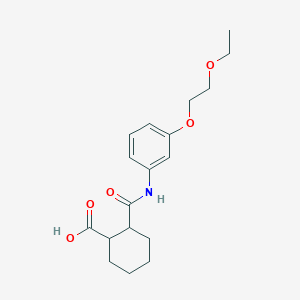 molecular formula C18H25NO5 B269349 2-{[3-(2-Ethoxyethoxy)anilino]carbonyl}cyclohexanecarboxylic acid 
