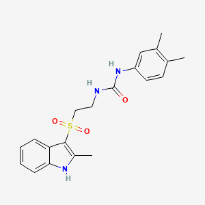 1-(3,4-dimethylphenyl)-3-(2-((2-methyl-1H-indol-3-yl)sulfonyl)ethyl)urea