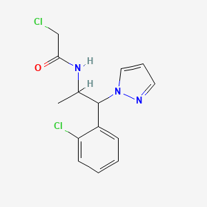 2-Chloro-N-[1-(2-chlorophenyl)-1-pyrazol-1-ylpropan-2-yl]acetamide