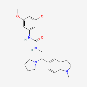 1-(3,5-Dimethoxyphenyl)-3-(2-(1-methylindolin-5-yl)-2-(pyrrolidin-1-yl)ethyl)urea