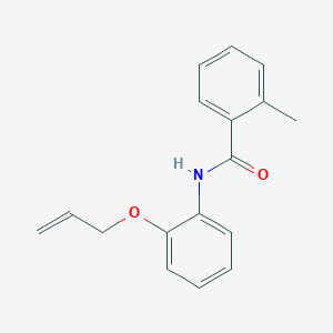 molecular formula C17H17NO2 B269351 N-[2-(allyloxy)phenyl]-2-methylbenzamide 