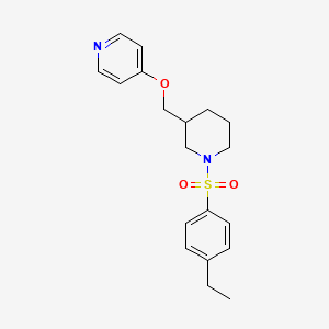 molecular formula C19H24N2O3S B2693511 4-[[1-(4-Ethylphenyl)sulfonylpiperidin-3-yl]methoxy]pyridine CAS No. 2380009-25-4