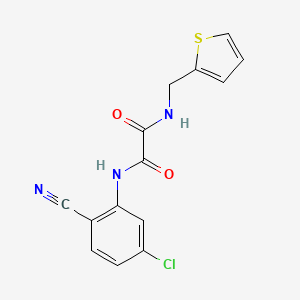 molecular formula C14H10ClN3O2S B2693514 N1-(5-chloro-2-cyanophenyl)-N2-(thiophen-2-ylmethyl)oxalamide CAS No. 899978-44-0