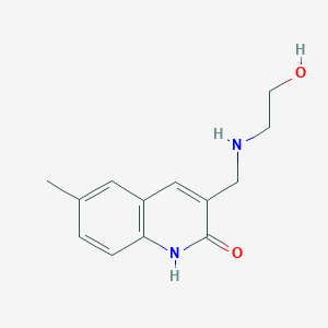 3-[(2-Hydroxyethylamino)-methyl]-6-methyl-1H-quinolin-2-one