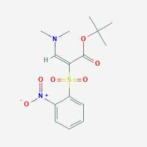 molecular formula C15H20N2O6S B2693518 tert-butyl (2E)-3-(dimethylamino)-2-[(2-nitrophenyl)sulfonyl]prop-2-enoate CAS No. 1325549-73-2