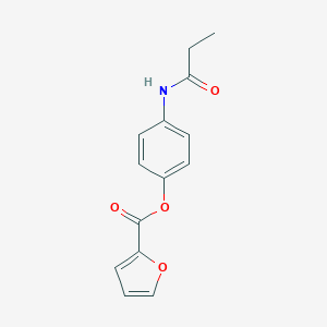 molecular formula C14H13NO4 B269352 4-(Propionylamino)phenyl 2-furoate 