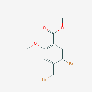 molecular formula C10H10Br2O3 B2693524 甲基 5-溴-4-(溴甲基)-2-甲氧基苯甲酸酯 CAS No. 1075281-18-3