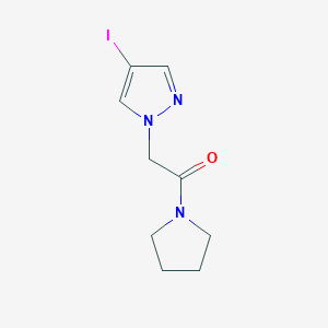 molecular formula C9H12IN3O B2693536 2-(4-iodo-1H-pyrazol-1-yl)-1-(pyrrolidin-1-yl)ethan-1-one CAS No. 956206-14-7