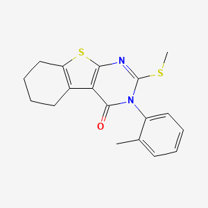 3-(2-Methylphenyl)-2-methylsulfanyl-5,6,7,8-tetrahydro-[1]benzothiolo[2,3-d]pyrimidin-4-one
