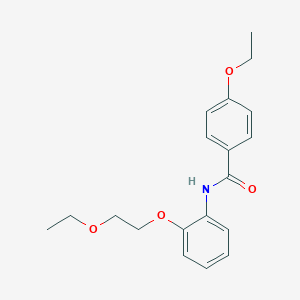molecular formula C19H23NO4 B269354 4-ethoxy-N-[2-(2-ethoxyethoxy)phenyl]benzamide 