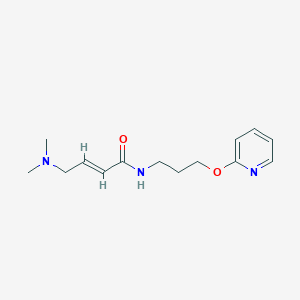 (E)-4-(Dimethylamino)-N-(3-pyridin-2-yloxypropyl)but-2-enamide