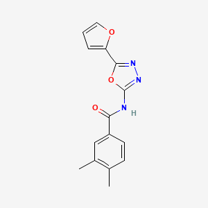N-(5-(furan-2-yl)-1,3,4-oxadiazol-2-yl)-3,4-dimethylbenzamide