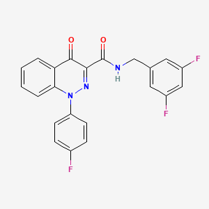 N~3~-(3,5-difluorobenzyl)-1-(4-fluorophenyl)-4-oxo-1,4-dihydro-3-cinnolinecarboxamide
