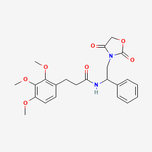 N-[2-(2,4-dioxo-1,3-oxazolidin-3-yl)-1-phenylethyl]-3-(2,3,4-trimethoxyphenyl)propanamide