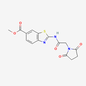 Methyl 2-{[(2,5-dioxopyrrolidin-1-yl)acetyl]amino}-1,3-benzothiazole-6-carboxylate