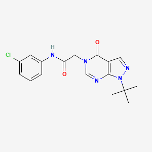 2-(1-tert-butyl-4-oxopyrazolo[3,4-d]pyrimidin-5-yl)-N-(3-chlorophenyl)acetamide