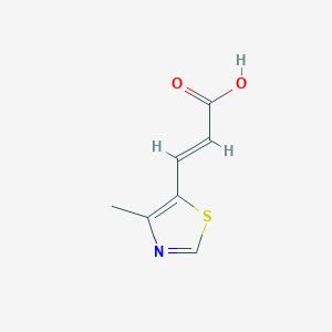 molecular formula C7H7NO2S B2693597 3-(4-Methyl-1,3-thiazol-5-yl)prop-2-enoic acid CAS No. 2196246-47-4; 933718-19-5