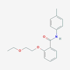 molecular formula C18H21NO3 B269360 2-(2-ethoxyethoxy)-N-(4-methylphenyl)benzamide 
