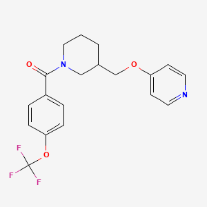[3-(Pyridin-4-yloxymethyl)piperidin-1-yl]-[4-(trifluoromethoxy)phenyl]methanone