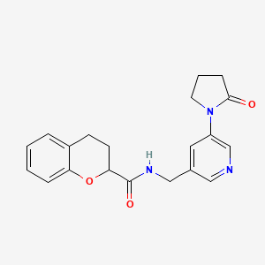 N-((5-(2-oxopyrrolidin-1-yl)pyridin-3-yl)methyl)chroman-2-carboxamide