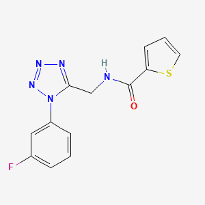 molecular formula C13H10FN5OS B2693605 N-((1-(3-fluorophenyl)-1H-tetrazol-5-yl)methyl)thiophene-2-carboxamide CAS No. 921102-34-3