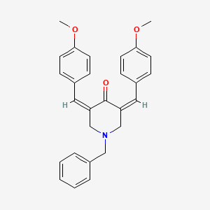 molecular formula C28H27NO3 B2693606 (3Z,5Z)-1-benzyl-3,5-bis[(4-methoxyphenyl)methylidene]piperidin-4-one CAS No. 2167-03-5