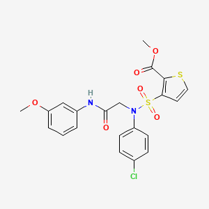methyl 3-(N-(4-chlorophenyl)-N-(2-((3-methoxyphenyl)amino)-2-oxoethyl)sulfamoyl)thiophene-2-carboxylate