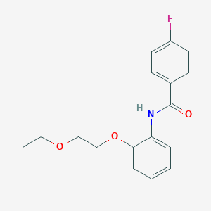 molecular formula C17H18FNO3 B269362 N-[2-(2-ethoxyethoxy)phenyl]-4-fluorobenzamide 