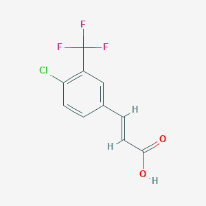 molecular formula C10H6ClF3O2 B2693621 4-Chloro-3-(trifluoromethyl)cinnamic acid CAS No. 257872-87-0; 58537-09-0