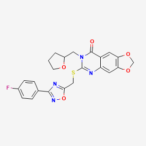 molecular formula C23H19FN4O5S B2693622 N-(3-chloro-4-fluorophenyl)-N'-(4-methoxy-2-methylquinolin-6-yl)urea CAS No. 1112013-89-4