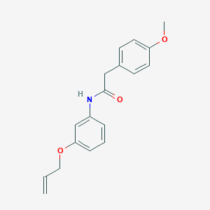 molecular formula C18H19NO3 B269363 N-[3-(allyloxy)phenyl]-2-(4-methoxyphenyl)acetamide 