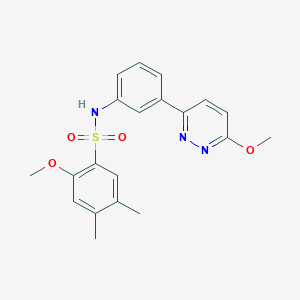 2-methoxy-N-[3-(6-methoxypyridazin-3-yl)phenyl]-4,5-dimethylbenzenesulfonamide