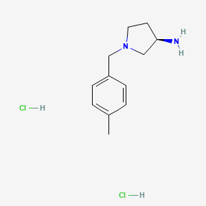 molecular formula C12H20Cl2N2 B2693647 (R)-1-(4-Methylbenzyl)pyrrolidin-3-amine dihydrochloride CAS No. 876159-30-7