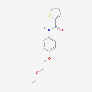molecular formula C15H17NO3S B269365 N-[4-(2-ethoxyethoxy)phenyl]thiophene-2-carboxamide 