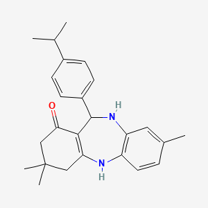 6-(4-isopropylphenyl)-3,9,9-trimethyl-6,8,10,11-tetrahydro-5H-benzo[b][1,4]benzodiazepin-7-one