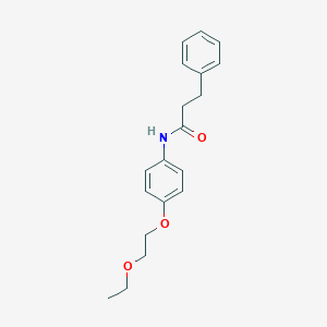 molecular formula C19H23NO3 B269366 N-[4-(2-ethoxyethoxy)phenyl]-3-phenylpropanamide 