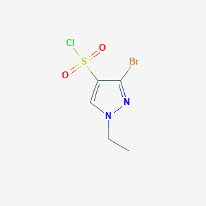 molecular formula C5H6BrClN2O2S B2693666 3-Bromo-1-ethylpyrazole-4-sulfonyl chloride CAS No. 1946818-76-3