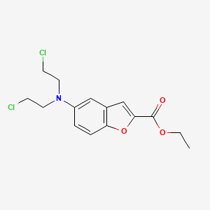 molecular formula C15H17Cl2NO3 B2693668 Ethyl 5-(bis(2-chloroethyl)amino)benzofuran-2-carboxylate CAS No. 294174-66-6