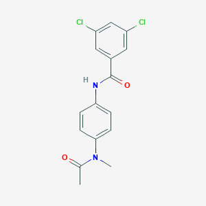 molecular formula C16H14Cl2N2O2 B269367 N-{4-[acetyl(methyl)amino]phenyl}-3,5-dichlorobenzamide 