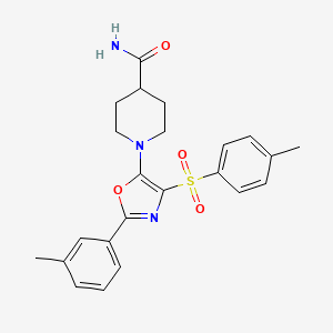 1-(2-(m-Tolyl)-4-tosyloxazol-5-yl)piperidine-4-carboxamide