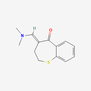 molecular formula C13H15NOS B2693680 4-[(E)-(dimethylamino)methylidene]-3,4-dihydro-1-benzothiepin-5(2H)-one CAS No. 106364-97-0