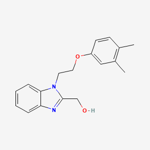 molecular formula C18H20N2O2 B2693685 (1-(2-(3,4-二甲基苯氧基)乙基)-1H-苯并[d]咪唑-2-基)甲醇 CAS No. 853752-67-7