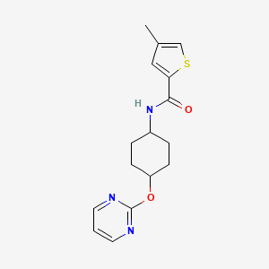 4-methyl-N-((1r,4r)-4-(pyrimidin-2-yloxy)cyclohexyl)thiophene-2-carboxamide