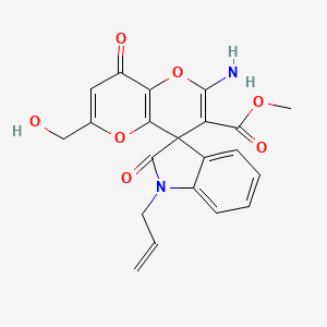 methyl 1-allyl-2'-amino-6'-(hydroxymethyl)-2,8'-dioxo-8'H-spiro[indoline-3,4'-pyrano[3,2-b]pyran]-3'-carboxylate
